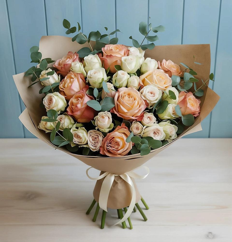 Букет цветов из: Альстромерии и Розы в Михали