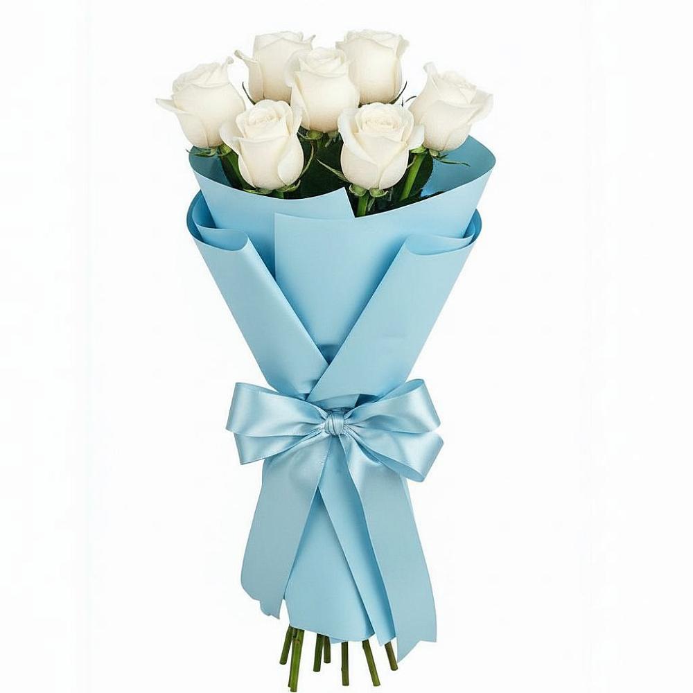 Букет 7 белых роз Проуд в Михали