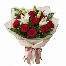 Букет цветов из:  Лилии и Розы в Михали