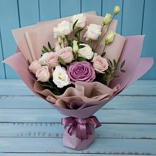 Букет цветов из:  Розы и Лизиантусы в Михали