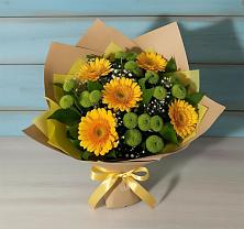 Букет цветов из:  Герберы и Хризантемы в Михали