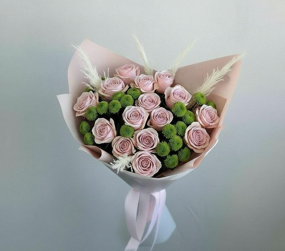 Букет цветов из: Розы и Хризантемы в Михали