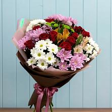 Букет цветов из:  Розы, Хризантемы и Альстромерии в Михали