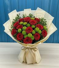 Букет цветов из:  Розы и Хризантемы в Михали