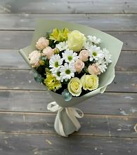 Букет цветов из:  Альстромерии, Розы и Хризантемы в Михали