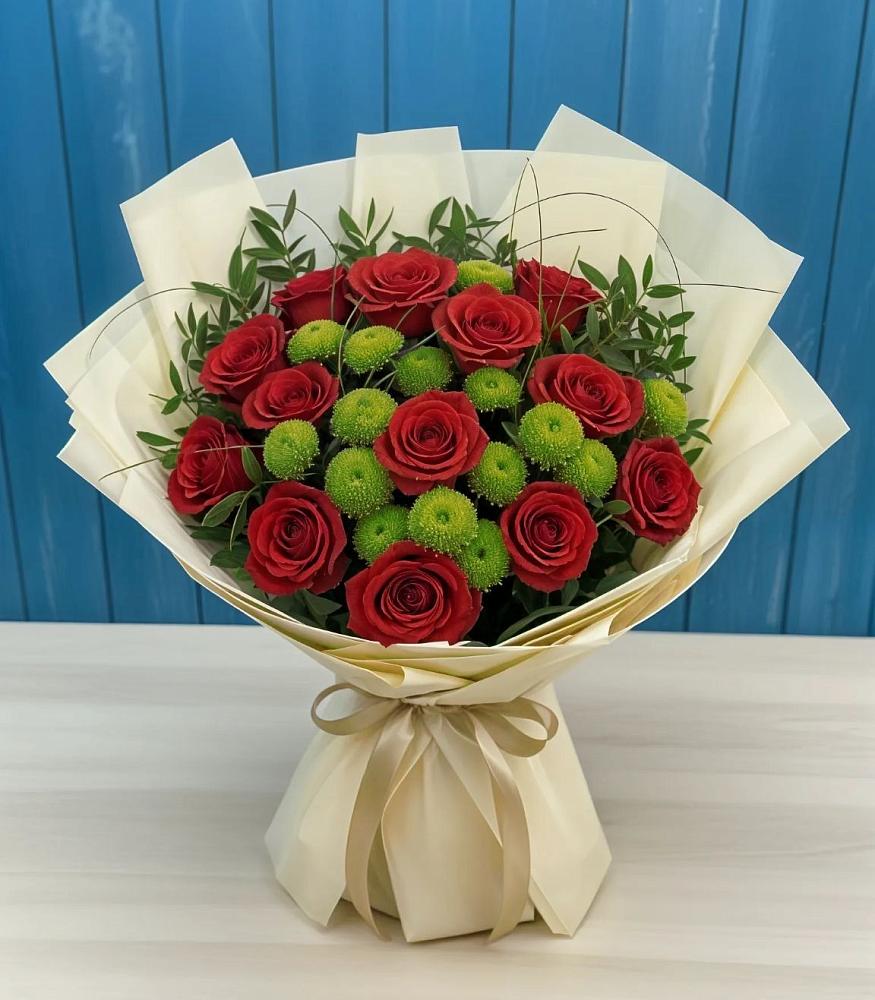 Букет цветов из: Розы и Хризантемы в Михали